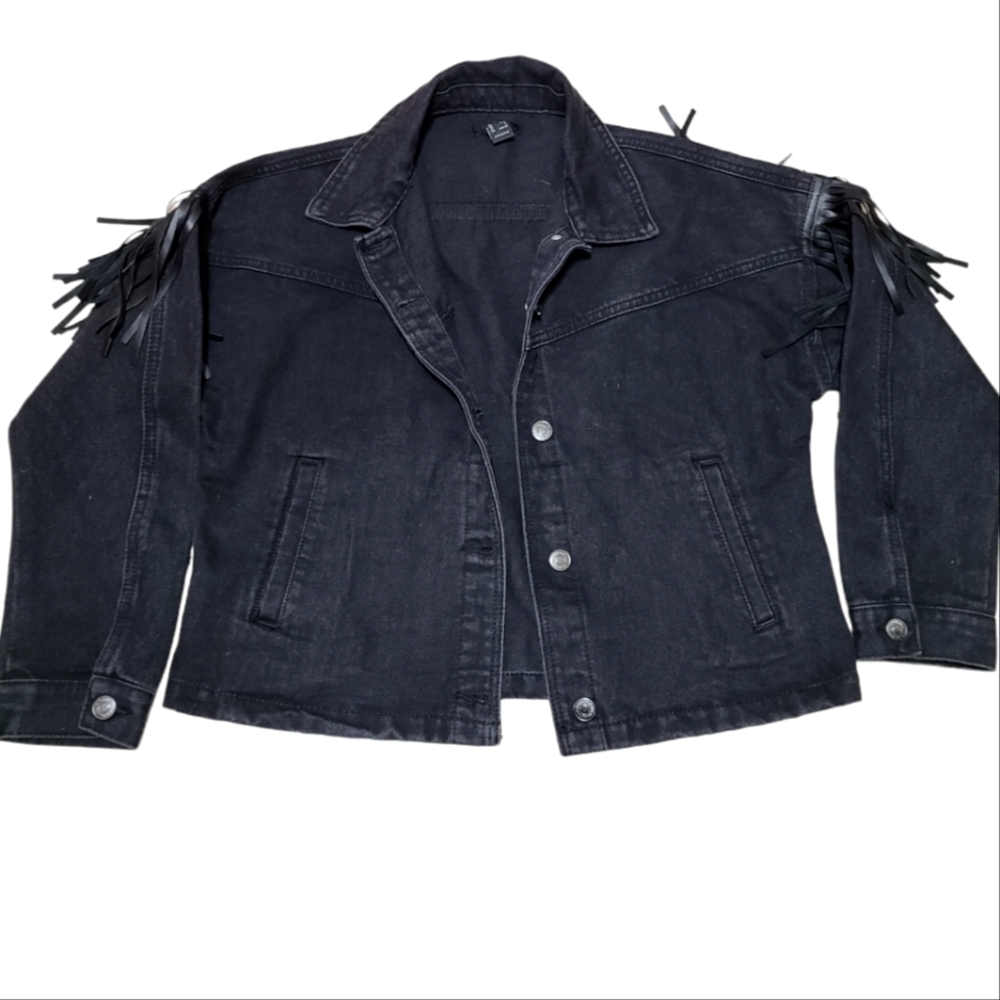 Forever 21 kids fringe jacket